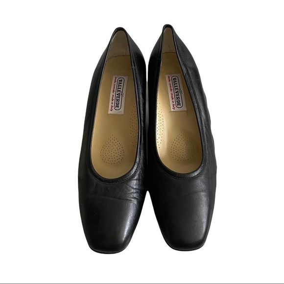 Valleverde Italy Ballet Style Slip On Pumps Heels Shoes Block Heels Black 39 - Picture 5 of 11